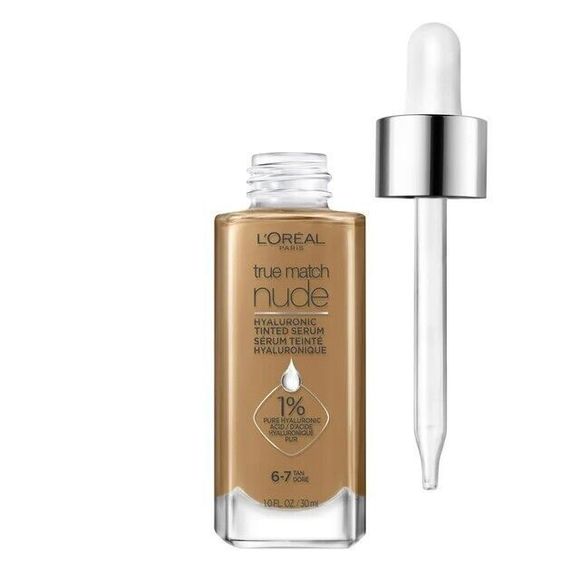 L'Oreal Paris True Match Hyaluronic Tinted Serum Makeup Skincare "Tan 6-7" 1 oz - Picture 4 of 5